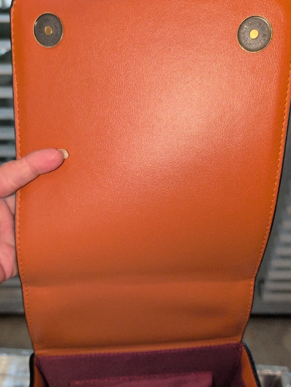 Working Clock Face Rust Crossbody Bag with Removable Strap - New - Picture 8 of 14